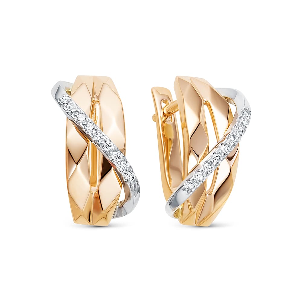 Золотые серьги с бриллиантом BRILLIANT STYLE 3736-210 Золотые серьги с бриллиантом BRILLIANT STYLE 3736-210