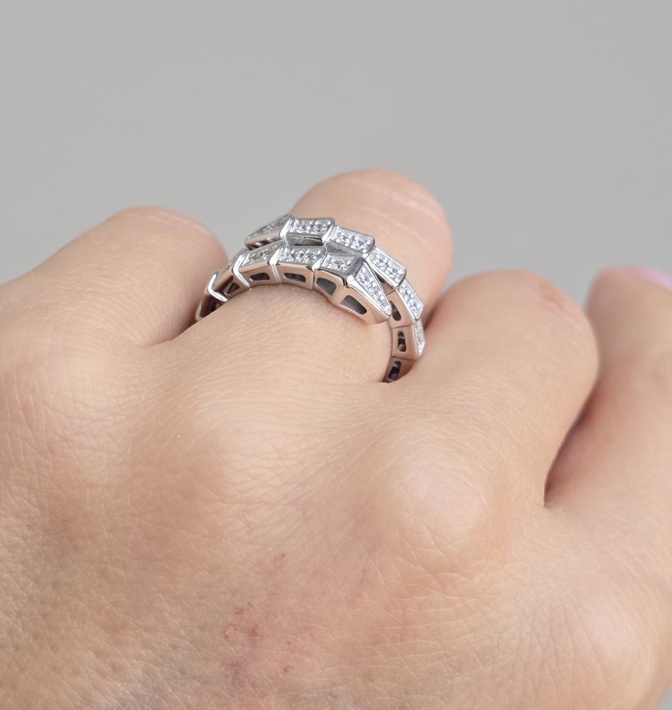 Кольцо из белого золота с фианитом BERGER б110323 Кольцо из белого золота с фианитом BERGER б110323