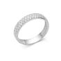 Кольцо дорожка из белого золота с фианитом ДИНАСТИЯ 000501-3101