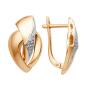 Золотые серьги с фианитом ДИНАСТИЯ 009362-1102