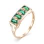 Золотое кольцо с изумрудом гидротермальным МАСТЕР БРИЛЛИАНТ 01-1-661-14