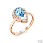 Золотое кольцо с топазом и фианитом МАСТЕР БРИЛЛИАНТ 01-2-594-1301-011