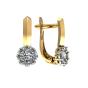 Золотые серьги с фианитом SANIS 01-217993