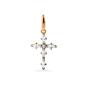 Золотая подвеска крест с фианитом SANIS 01-315689