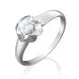 Кольцо из белого золота с кристаллом swarovski и фианитом ПЛАТИНА 01-4941-00-501-1120-38