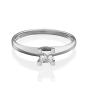 Кольцо из белого золота с фианитом ПЛАТИНА 01-4978-00-401-1120-03