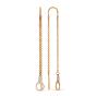 Золотые серьги-цепочки с фианитом ДИНАСТИЯ 012942-1102