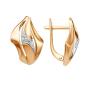 Золотые серьги с фианитом ДИНАСТИЯ 013062-1102