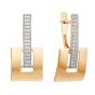 Золотые серьги с фианитом ДИНАСТИЯ 016982-1102