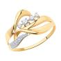 Золотое кольцо с фианитом SOKOLOV 017510