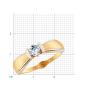 Золотое кольцо с фианитом SOKOLOV 017818