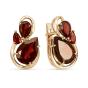 Золотые серьги с гранатом МАСТЕР БРИЛЛИАНТ 02-1-141-0300-010