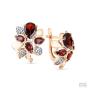 Золотые серьги с гранатом и фианитом МАСТЕР БРИЛЛИАНТ 02-2-659-0301-011