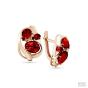 Золотые серьги с гранатом МАСТЕР БРИЛЛИАНТ 02-2-702-0300-010