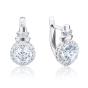 Серьги из белого золота с кристаллом swarovski ПЛАТИНА 02-3030-00-501-1120-38
