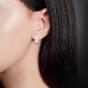 Серьги из белого золота с кристаллом swarovski ПЛАТИНА 02-3822-00-501-1120-38 Серьги из белого золота с кристаллом swarovski ПЛАТИНА 02-3822-00-501-1120-38