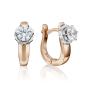 Золотые серьги с кристаллом swarovski ПЛАТИНА 02-4290-00-501-1111-38