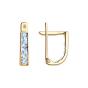 Золотые серьги с фианитом SOKOLOV 021500 Золотые серьги с фианитом SOKOLOV 021500