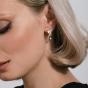 Золотые серьги с фианитом ДИНАСТИЯ 024232-1102