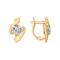 Золотые серьги с фианитом SOKOLOV 026872