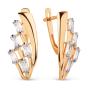Золотые серьги с фианитом ДИНАСТИЯ 026902-1102