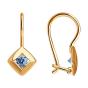 Золотые серьги с фианитом SOKOLOV 027221