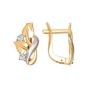 Золотые серьги с фианитом SOKOLOV 027264