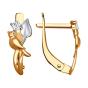 Золотые серьги с фианитом SOKOLOV 027335