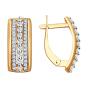 Золотые серьги с фианитом SOKOLOV 027660