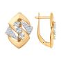 Золотые серьги с фианитом SOKOLOV 027864