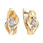 Золотые серьги с фианитом SOKOLOV 028721