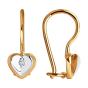Золотые серьги с фианитом SOKOLOV 029117