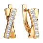Золотые серьги дорожки с фианитом SOKOLOV 029130