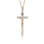 Золотая подвеска крест ПЛАТИНА 03-2533-00-000-1111-04