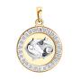 Золотая подвеска знак зодиака с фианитом SOKOLOV 032502