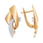 Золотые серьги с фианитом ДИНАСТИЯ 037112-1102