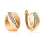 Золотые серьги с фианитом SANIS 08-216192