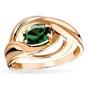 Золотое кольцо с изумрудом гидротермальным БОЛЬШАКОВ 1-801