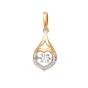 Золотая подвеска с фианитом ДИНАСТИЯ 100248-1102