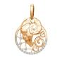Золотая подвеска знак зодиака с фианитом ДИНАСТИЯ 101098-1102