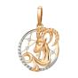 Золотая подвеска знак зодиака с фианитом ДИНАСТИЯ 101118-1102