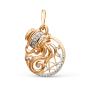Золотая подвеска знак зодиака с фианитом ДИНАСТИЯ 101128-1102