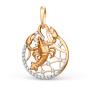 Золотая подвеска знак зодиака с фианитом ДИНАСТИЯ 101158-1102