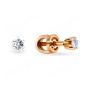 Золотые серьги пусеты-гвоздики с бриллиантом АЛЕКСАНДРА 1020112