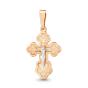 Золотая подвеска крест АКВАМАРИН 10288