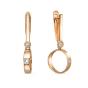 Золотые серьги с фианитом DEL'TA 1202644