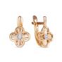 Золотые серьги с фианитом DEL'TA 1203995