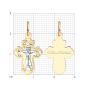 Золотая подвеска крест SOKOLOV 121101