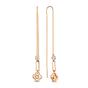Золотые длинные серьги с фианитом DEL'TA 1414535
