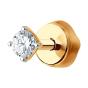 Золотые одиночные серьги с фианитом SOKOLOV 170022